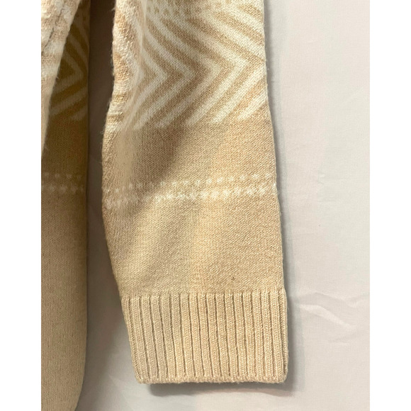 Denim & Co Signature Sz 1X Tunic Sweater Jacquard New Stone Neutral Tan A696705 - Picture 6 of 11